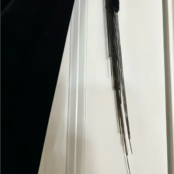 Ann Demeulemeester Black Velvet Fish Tail Drawstring Maxi Dress or floor skirt - Picture 9 of 12
